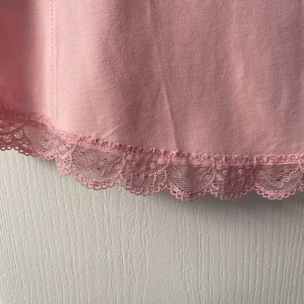 Coldwater Creek Pink Tank Top with lace trim - Picture 3 of 5